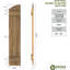 Volets de planche-n-lattes jointes avec plateau elliptique Americraft (2 lattes) (par paire)-80169347-80169332-80169317