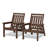 Set Of 2 Adjustable HDPE All Weather Outdoor Adirondack Chair-1070711732