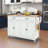 Kitchen Island Cart With Solid Wood Top And Locking Wheels,4 Door Cabinet And Two Drawers,Spice Rack, Towel Rack-352189564