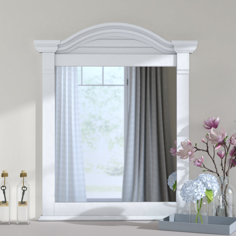 Delmy Irregular Mirror, Distressed Eggshell White