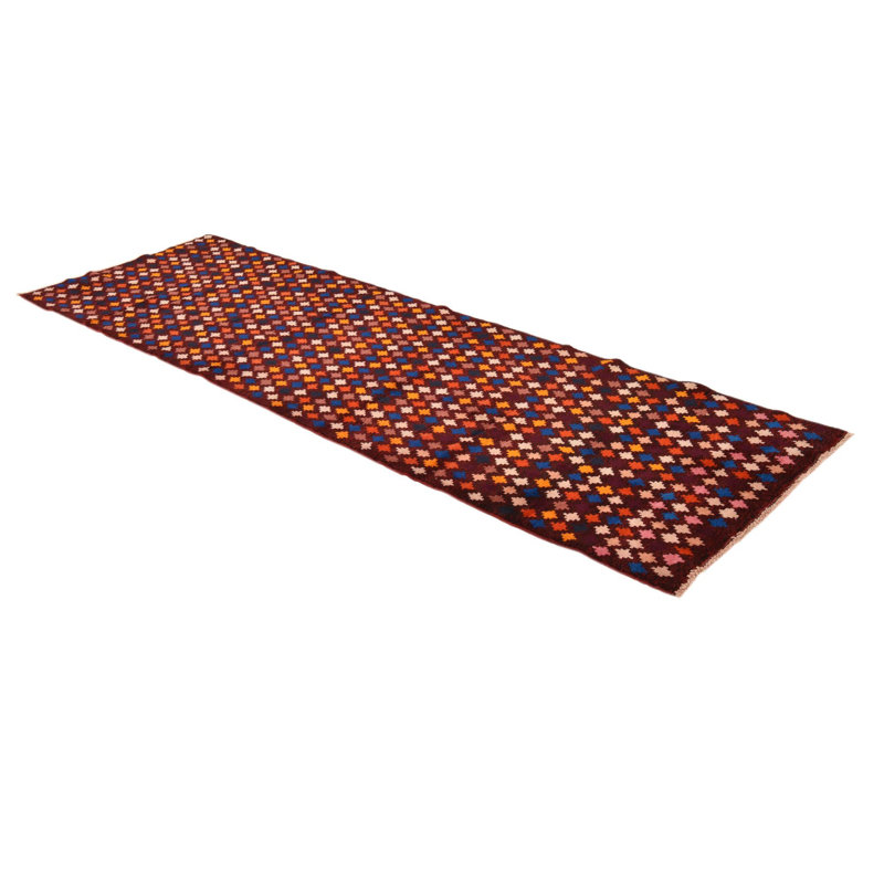 10 Ft Runner Powers Burgundy Rug
