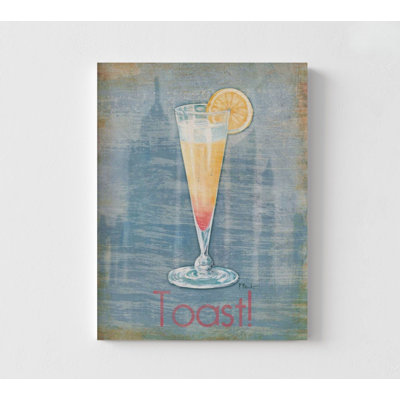 «Big City Cocktail I» par Paul Brent, impression encadrée champagne, impression d'affiche Toast, art de Paul Brent, art de bar à cocktail, art mural encadré