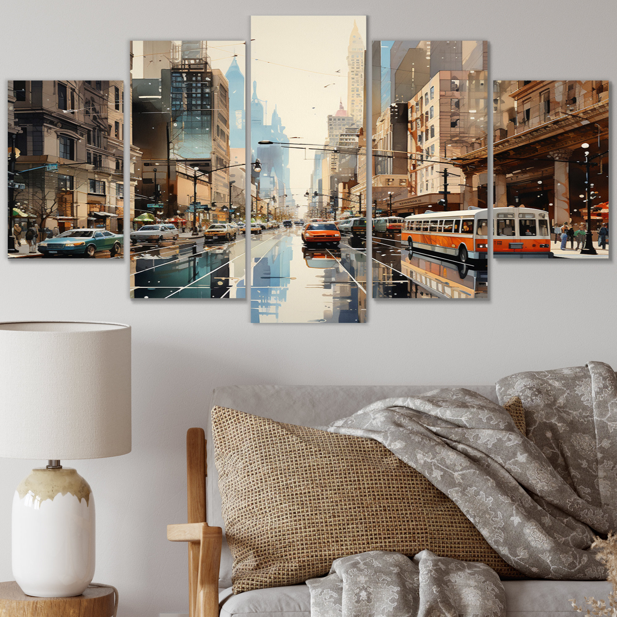 Lark Manor™ Skyscrapers Urban Heights I - Cityscapes Canvas Wall Art ...
