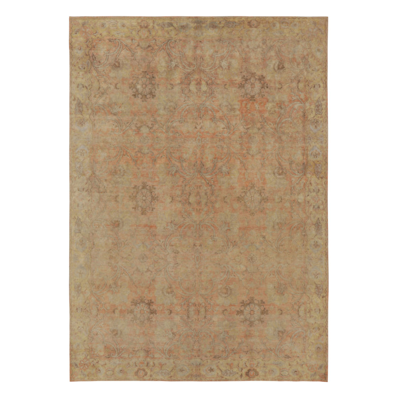 Rug & Kilim’S Modern Classics Rug With Traditional All-Over Pattern In Gold And Rust