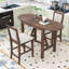 Ensemble de table de salle à manger 3 pièces, table de salle à manger extensible avec abattant et 2 chaises rembourrées-129936222