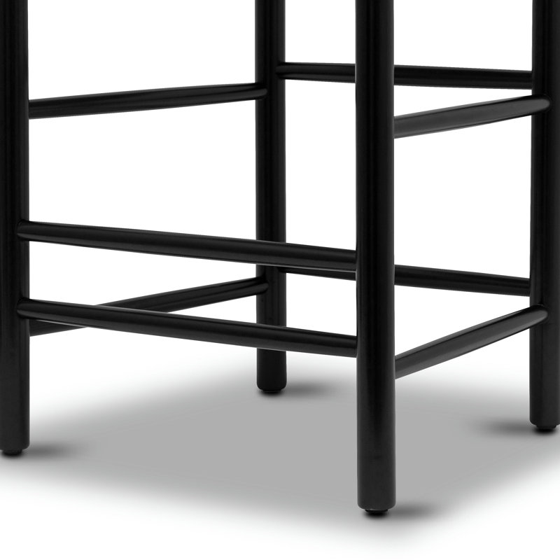 Ciyana 24" Wood Counter Stool, Black