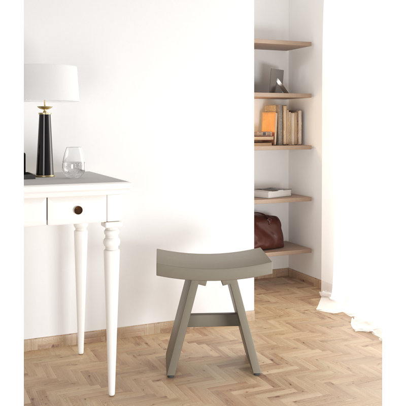 Asia Solid Wood Accent Stool, Blue