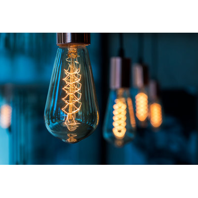 Row Of Lamp - Wrapped Canvas Print