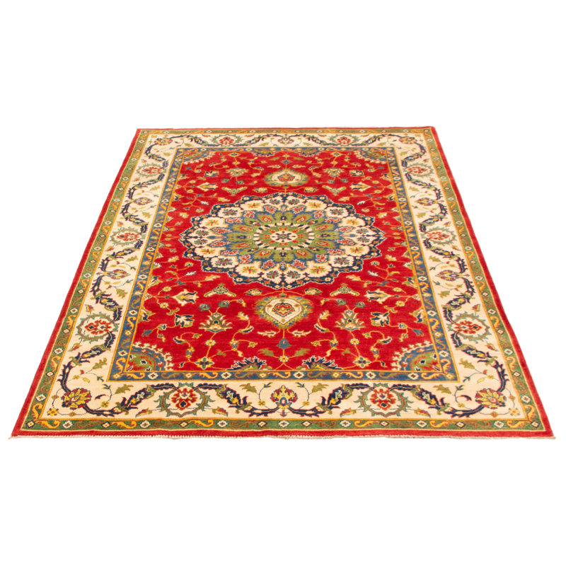 Tapis unique en laine noué à la main 6 pi 9 po x 9 pi 8 po nouvel âge Oddvin
