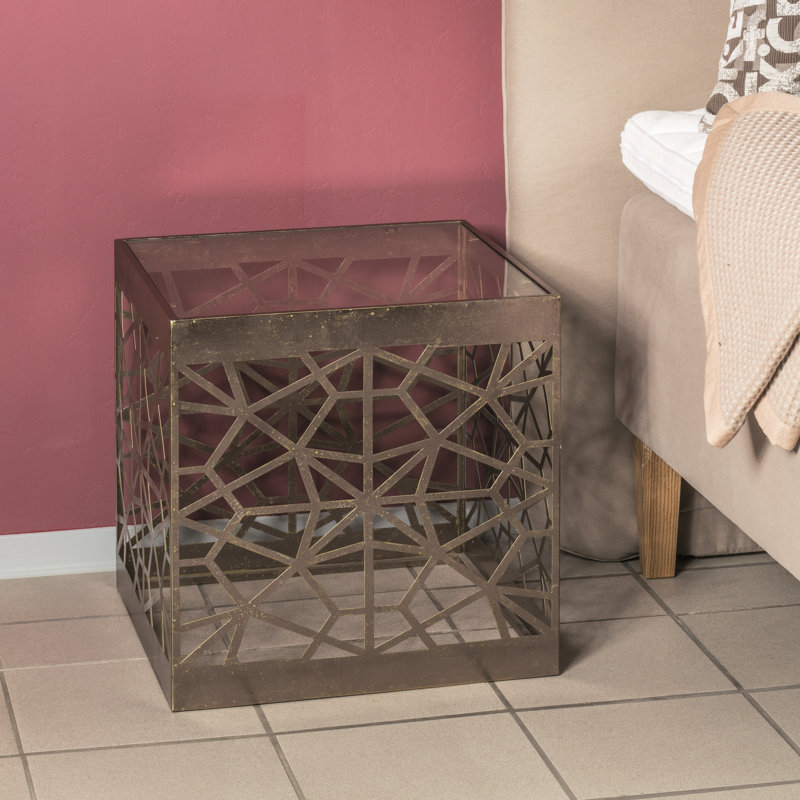 Despres 50cm W Metal Bedside Table