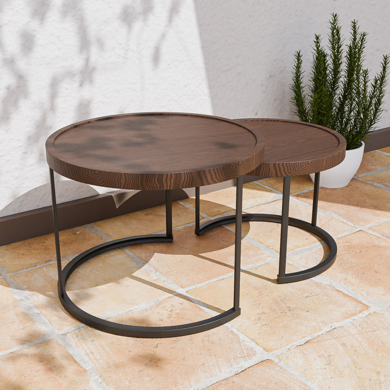 Round Nesting Coffee Table (Set of 2)