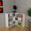 Amandine Modern Freestanding Corner and Wall-Mounted Bookcase with 3-Tier Display Shelves-32342468