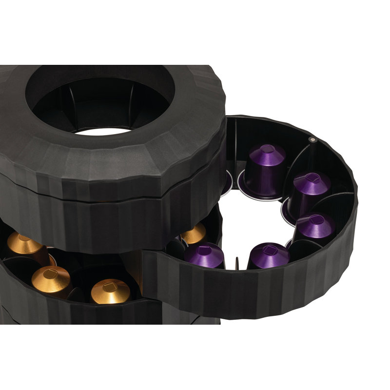 Alessi Plisse Coffee Capsule Holder  , Black