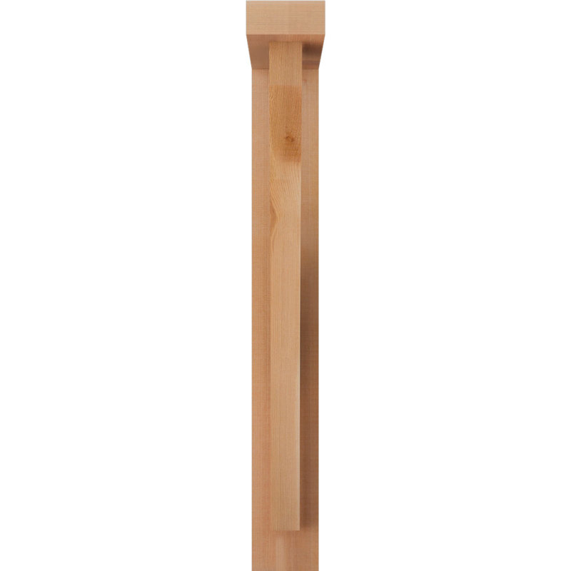 Thorton Block Bracket with Offset Brace, 28 x 16, 3 1/2"W Western Red Cedar (Smooth)