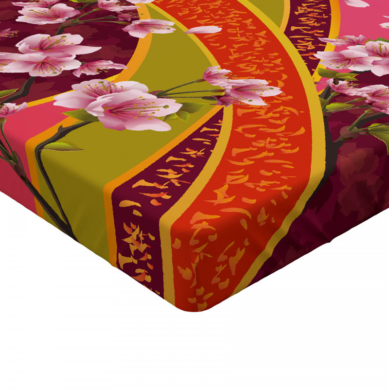 Microfiber Floral Fitted Sheet, Twin Fitted Sheet
