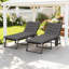Folding Chaise Lounge Chair With 5-Position Backrest(Set Of 2)-1035859964