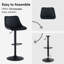 Aleatra Swivel Upholstered Adjustable Height Counter Stool with Metal Frame-548925318