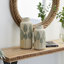 Ensemble de vases de table en céramique 2 pièces vert / brun Huntsdale