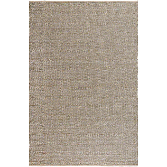 Tapis beige noué à la main Burton, 5 pi x 7 pi 6 po