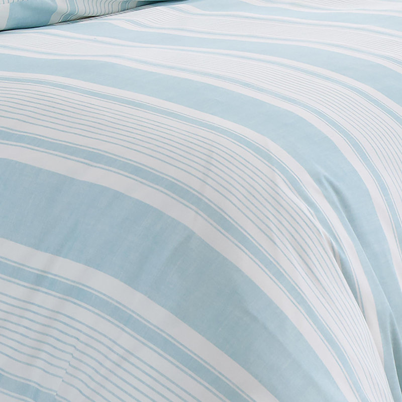 Finlay Stripe 52% Polyester (Recycled) 48% Cotton Duvet Cover Set Set, Double Duvet Cover Set + 2 Pillowcases