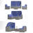 6 Pieces Outdoor Sectional Sofa Set with Adjustable Backrest-1291432364