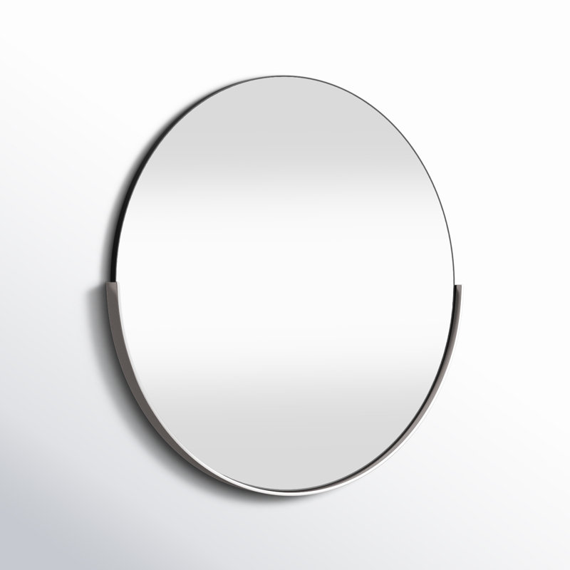 Miroir biseauté moderne et contemporain Ames, Argent argent