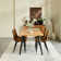 Shivani 5-Piece Modern Dining Set With Rectangular Wood Grain Table And 4 Upholstered Dining Chairs