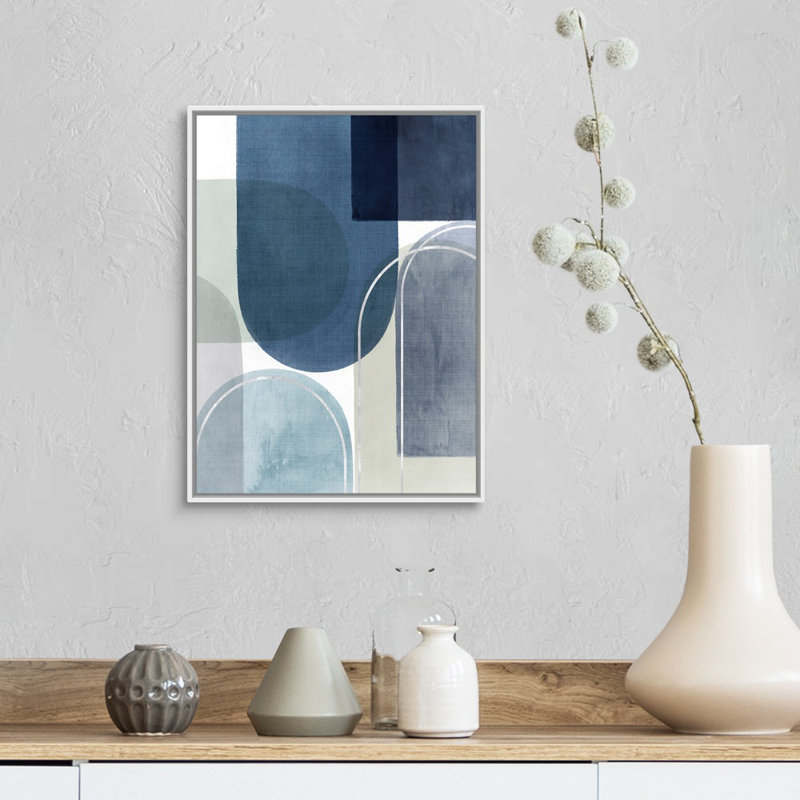 « Move II », reproduction d’art sur toile encadrée, Impression encadrée, H 18 po x l 14 po, Blanc