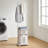 2-Tier Rolling Laundry Hamper with Hanging Bar and Removable Baskets