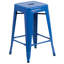 Tabouret de comptoir 24 po avec cadre en métal Juddson, ensemble de 4 tabourets d'intérieur et d'extérieur-1426740437