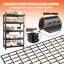 Support de rangement en métal à 5 couches, support de rangement à hauteur réglable, capacité de charge de 2000 livres, adapté aux garages, cuisines, grandes surfaces, salles de rangement et gymnases. Noir, nécessite un assemblage