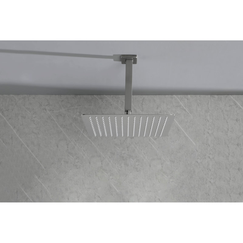 Rain Shower Head High Pressure Rainfall Showerhead Water Saving, Brushed Nickel