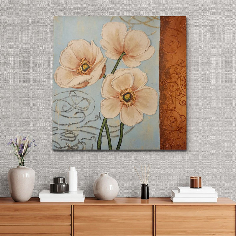 Peinture à l'huile décorative, H 27,56 po x l 27,56 po x P 1 po