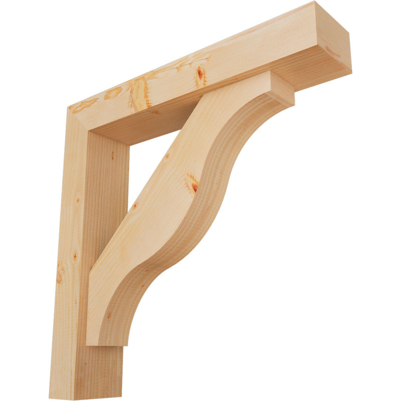 Support Funston Block avec support décalé, 28 po x 28 po, Sapin Douglas de l 5 1/2 po (lisse)