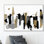 «Abstract Glamour Chicago, Modern & Contemporary Black», reproduction d'art sur toile