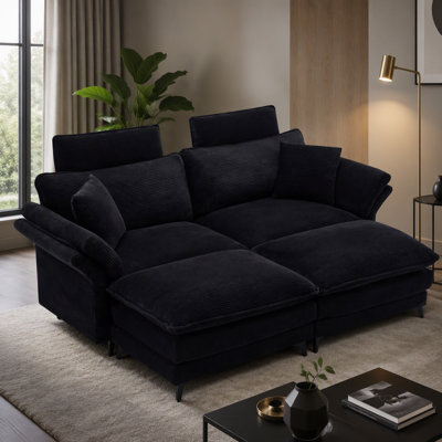 Canapé modulaire à assise profonde 85,8 po