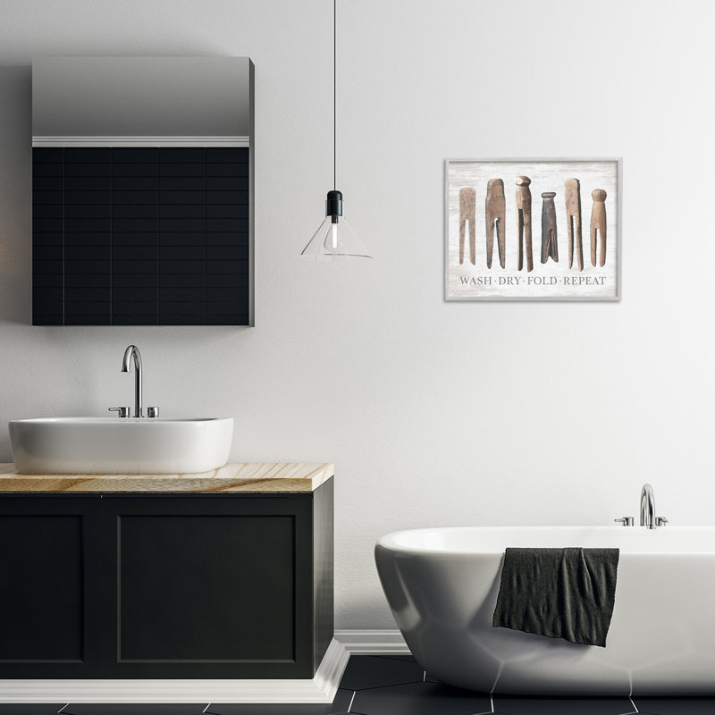 Art de giclée encadré gris rustique, Estampe numérique Farmhouse, H 16 po x l 20 po