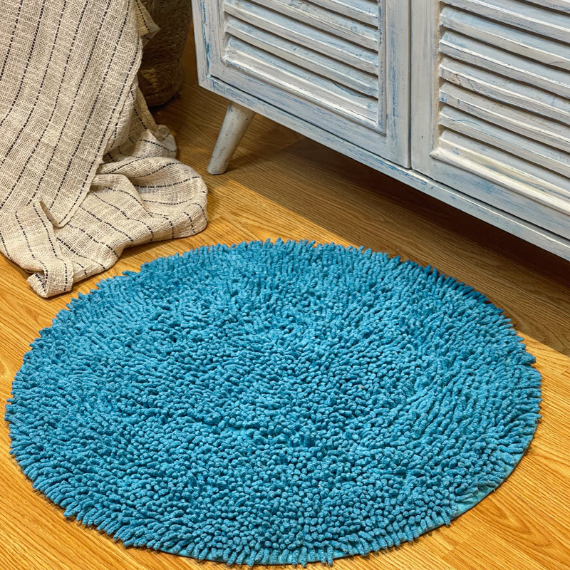 Tapis pour salle de bain Virginio, Bleu turquoise