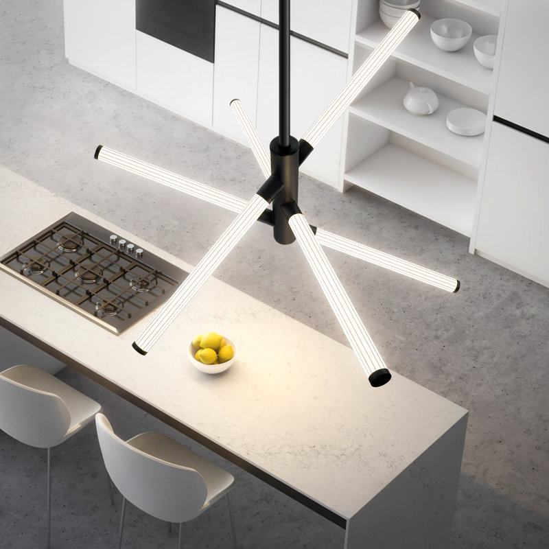 Layleigh Contemporary Dimmable Pendant LED Ceiling Light, Matte Black
