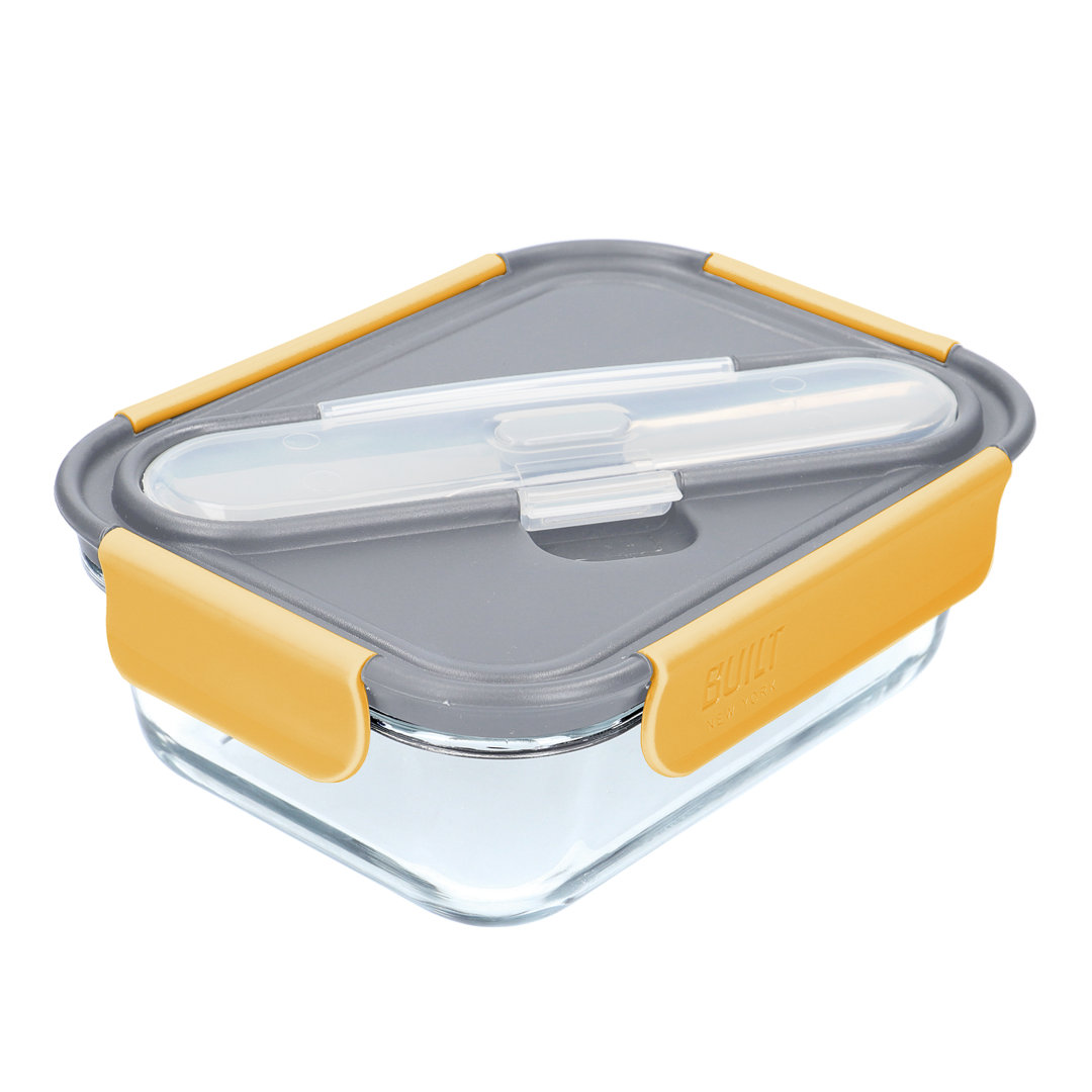 0.9L Lunch Bento Boxes with Cutlery