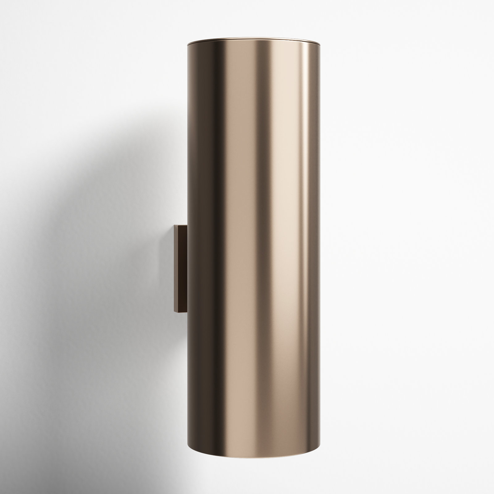 Dylan Cylinder Outdoor LED Wall Light, 18.25" H x 6" W x 6" D, Bronze
