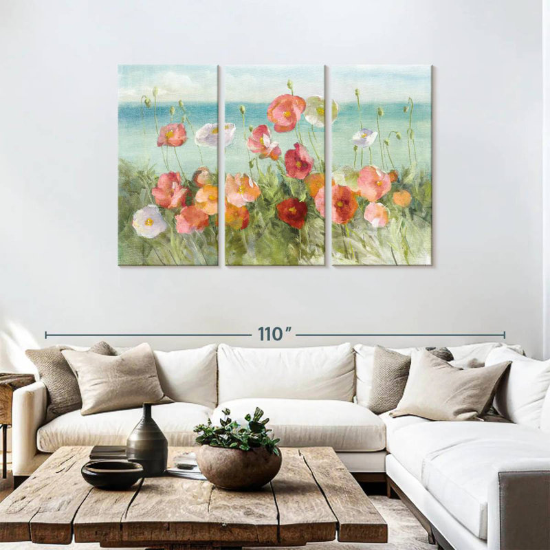 Harnek Coastal Poppies Light, H 48 po x l 74 po