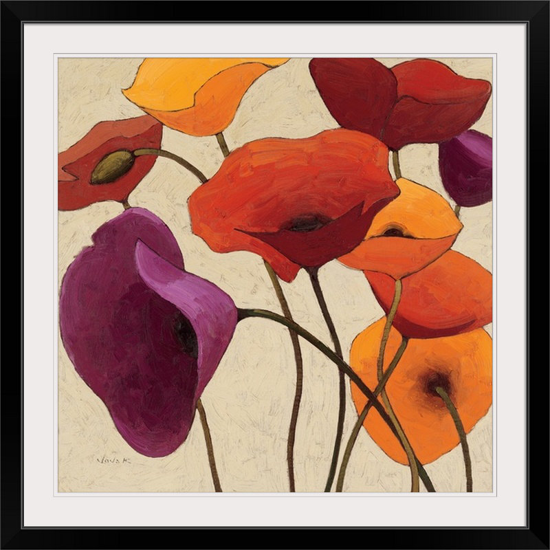 « up one » par shirley novak, reproduction d’art, H 20" x l 20" x P 1", Cadre noir