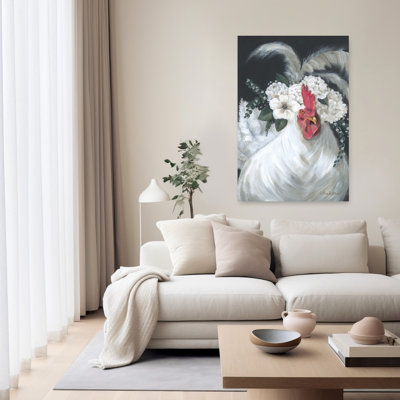 Art floral moderne coq floral