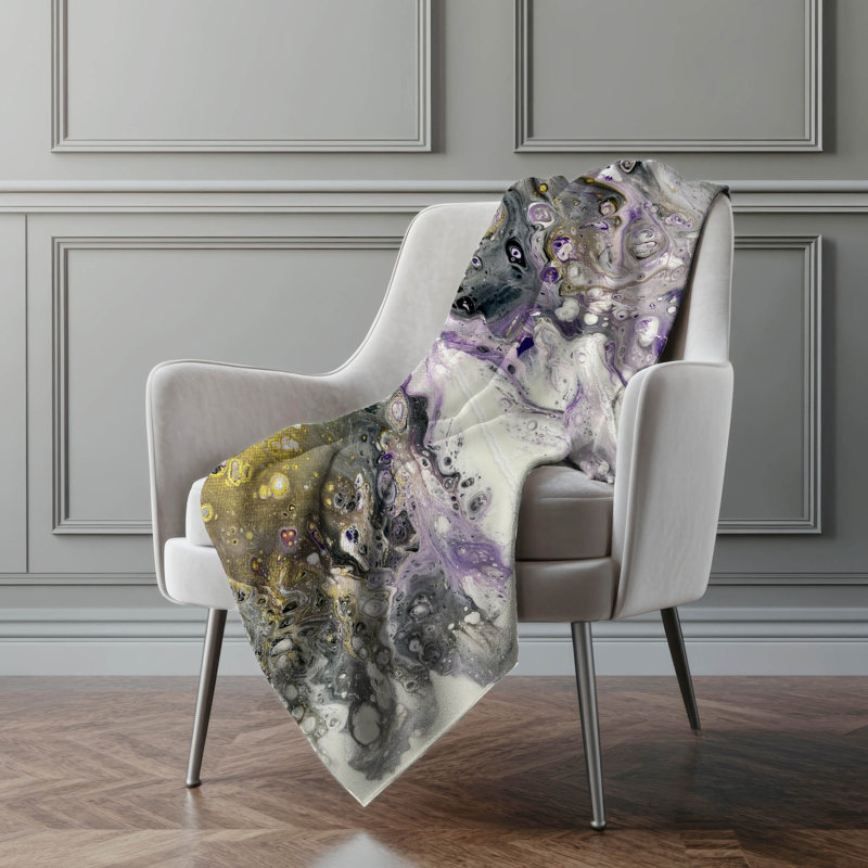 Addison Machine Washable Sherpa Abstract Throw Blanket