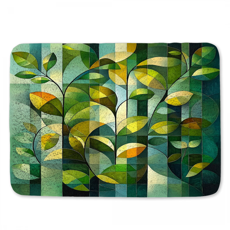 Tapis de bain Leaves, L 24 po x l 17 po
