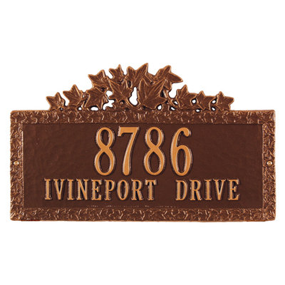 Ivy 2-Line Wall Address Plaque