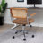 Carli Rattan Genuine Leather Office Chair-805672607