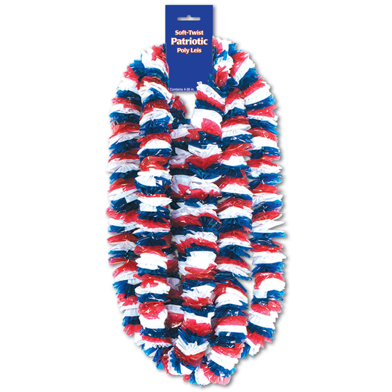 Leis en polyester patriotique Soft-Twist