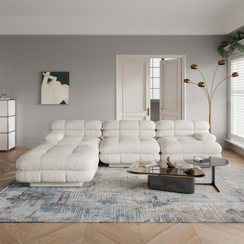 Canapé modulaire 120 po Urban, Peluche beige